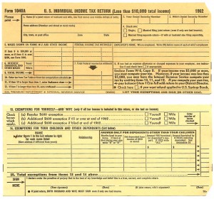 form 1040 from 1962